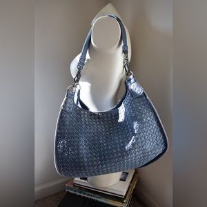 ‼️SOLD‼️Bottega Veneta Ayers Intrecciato Napa shoulder bag purse blue Jodie